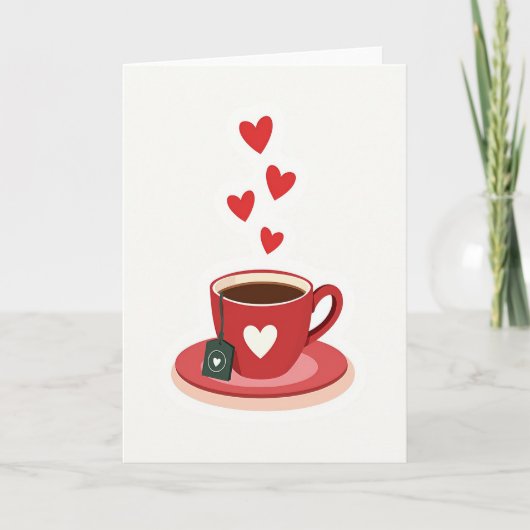 Carte d'amour au thé chaud (Devant)