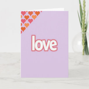 Carte d'amour aux cœurs de lavande