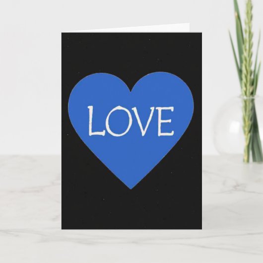 Carte d'amour bleue classique (Devant)