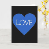 Carte d'amour bleue classique (Fleur jaune)