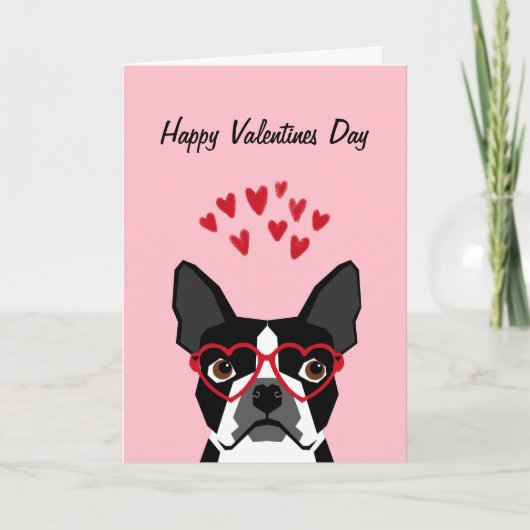 Carte d'amour Boston Terrier Valentines (Devant)