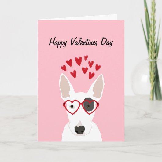 Carte d'amour Bull Terrier Valentines (Devant)