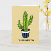 Carte d'amour Cactus (Fleur jaune)