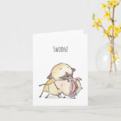 Carte d'amour carlin (Fleur jaune)