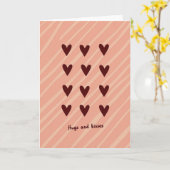 Carte d'amour Cœurs Bisous (Fleur jaune)
