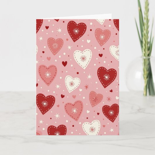 Carte d'amour Cœurs doux (Devant)