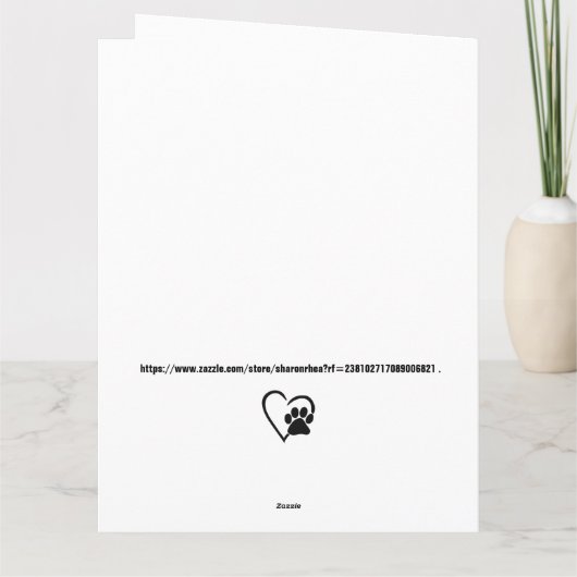 Carte d'amour Cute Canine (Dos)