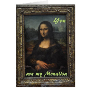 Carte d'amour d'anniversaire de Monalisa Mona Lisa