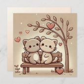 Carte d'amour de banc cosy (Devant / Derrière)