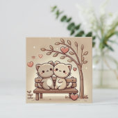 Carte d'amour de banc cosy (Debout devant)