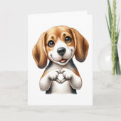 Carte d'amour de canin mignon (Devant)