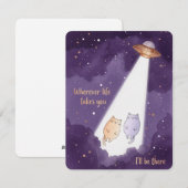 Carte d'amour de chat pour les couples de la Saint (Devant / Derrière)