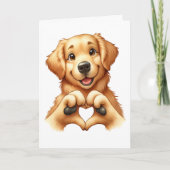 Carte d'amour de chien mignon (Devant)