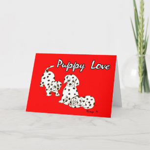 Carte d'amour de chiot