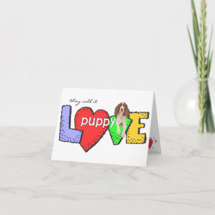 Carte d'amour de chiot English Springer Spaniel
