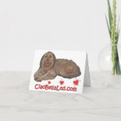 Carte d'amour de chiot English Springer Spaniel (Dos)