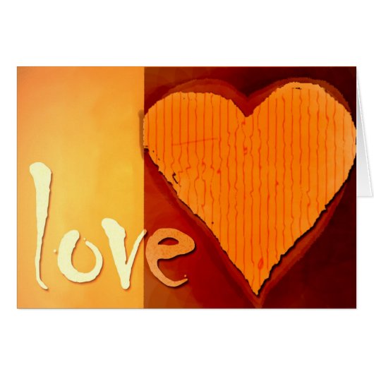 Carte d'amour de coeur (Devant horizontal)