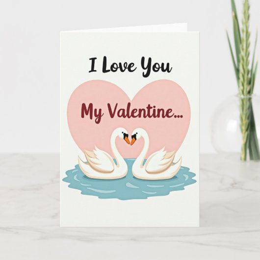 Carte d'amour de cygne sincère (Devant)