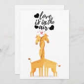Carte d'amour de girafe mignonne pour la Saint-Val (Devant / Derrière)