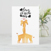 Carte d'amour de girafe mignonne pour la Saint-Val (Debout devant)
