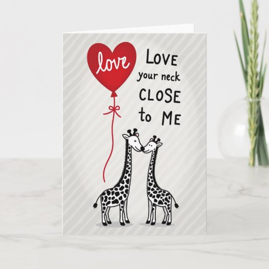 Carte d'amour de girafe près de moi (Devant)
