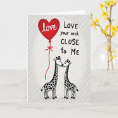 Carte d'amour de girafe près de moi (Fleur jaune)