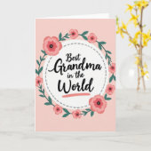Carte d'amour de grand-mère adorable (Fleur jaune)