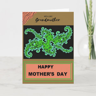 Carte d'amour de grand-mère fractale