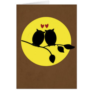 Carte d'amour de hibou
