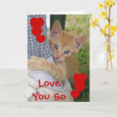 Carte d'amour de Kitten Dax (Fleur jaune)