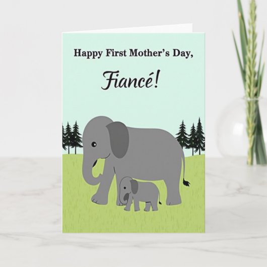 Carte d'amour de la mère éléphant (Devant)