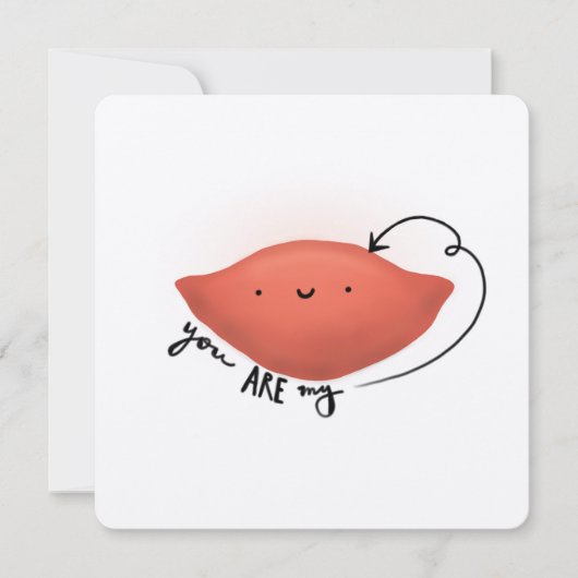 Carte d'amour de la pomme de terre douce (Devant)