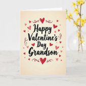 Carte d'amour de la Saint-Valentin pour petit-fils (Fleur jaune)