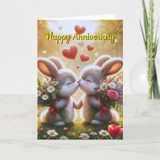 Carte d'amour de lapin (Devant)