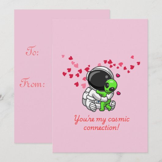 Carte d'amour de l'espace (Devant / Derrière)