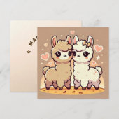 Carte d'amour de Llama (Devant / Derrière)