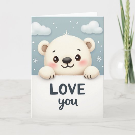 Carte d'amour de l'ours mignon (Devant)