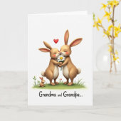 Carte d'amour de Mamie et Papi (Fleur jaune)