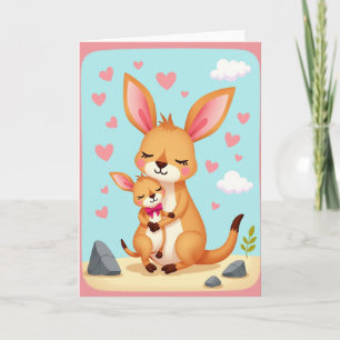 Carte d'amour de marsupiaux doux