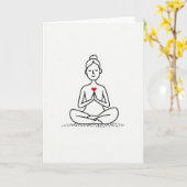 Carte d'amour de méditation simple (Fleur jaune)