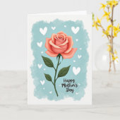 Carte d'amour de mère Rose Corail (Fleur jaune)