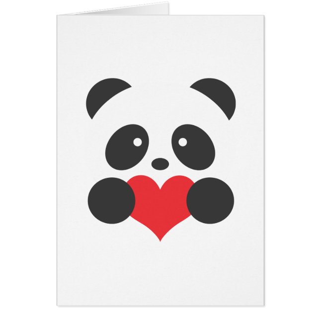 Carte d'amour de panda (Devant)