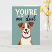 Carte d'amour de papa de chien (Fleur jaune)