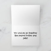 Carte "d'amour de PB&J" (Intérieur)