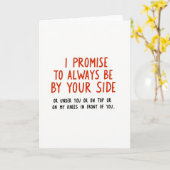 Carte d'amour de promesse coquine (Fleur jaune)