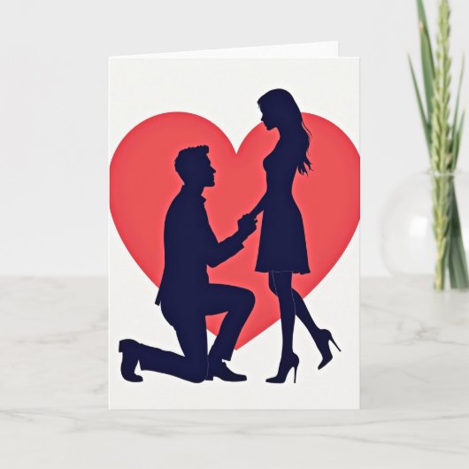 Carte d'amour de proposition de mariage (Devant)