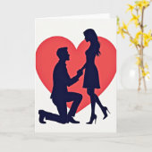 Carte d'amour de proposition de mariage (Fleur jaune)