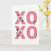 Carte d'amour de roses Xoxo simple (Fleur jaune)