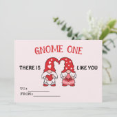 Carte d'amour de Saint Valentin Gnome mignonne Red (Debout devant)