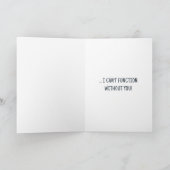 Carte d'amour de téléphone drôle – Ne peut pas fon (Intérieur)